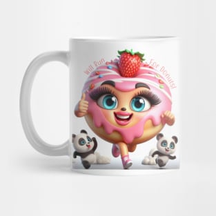 Running Donut Girl Mug